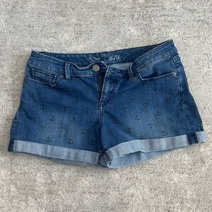 The Limited 678 Anchor Design Denim Shorts